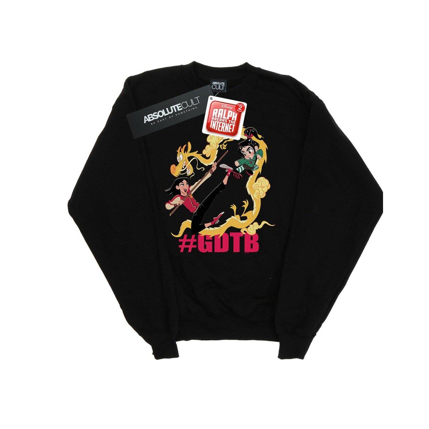 Wreck It Ralph Mulan And Vanellope Sweatshirt Damen Schwarz L von Disney