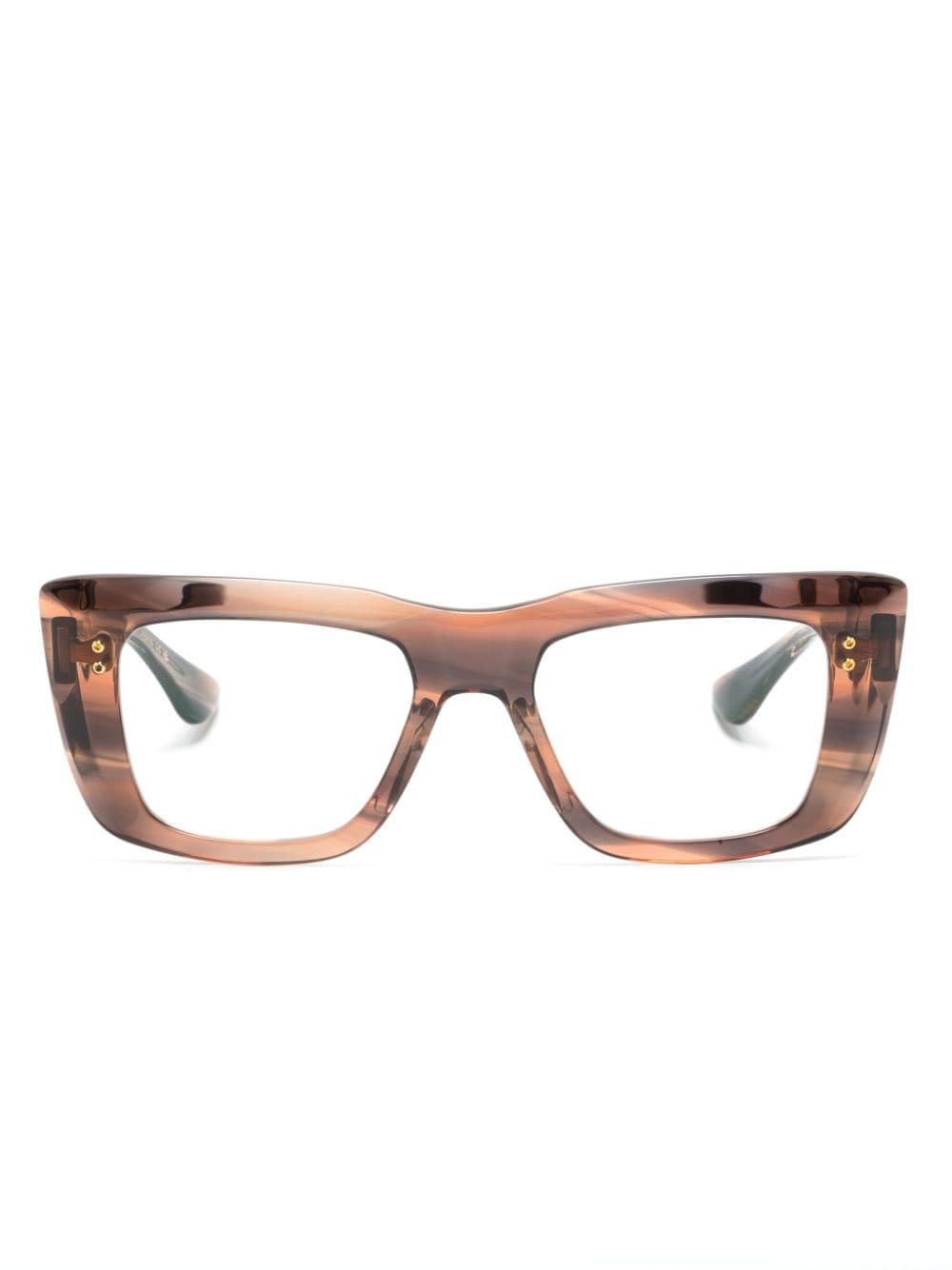 Dita Eyewear Mahine square-frame glasses - Brown von Dita Eyewear