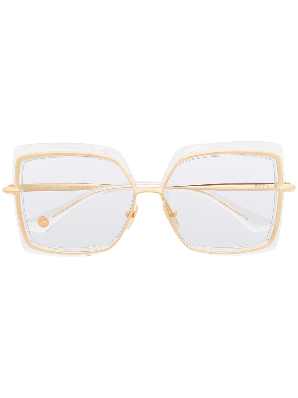 Dita Eyewear Narcissus square sunglasses - Gold von Dita Eyewear