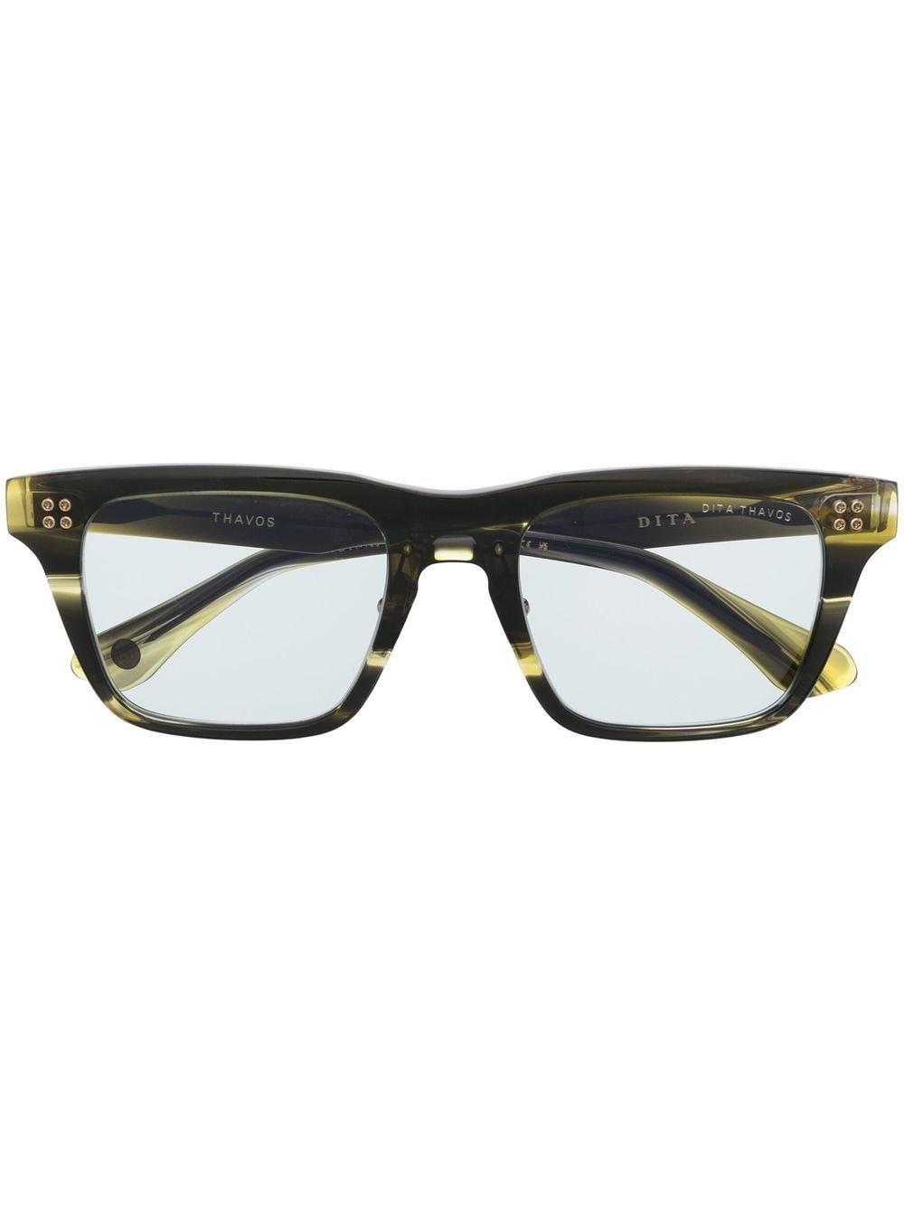 Dita Eyewear Thavos rectangular-frame sunglasses - Green von Dita Eyewear