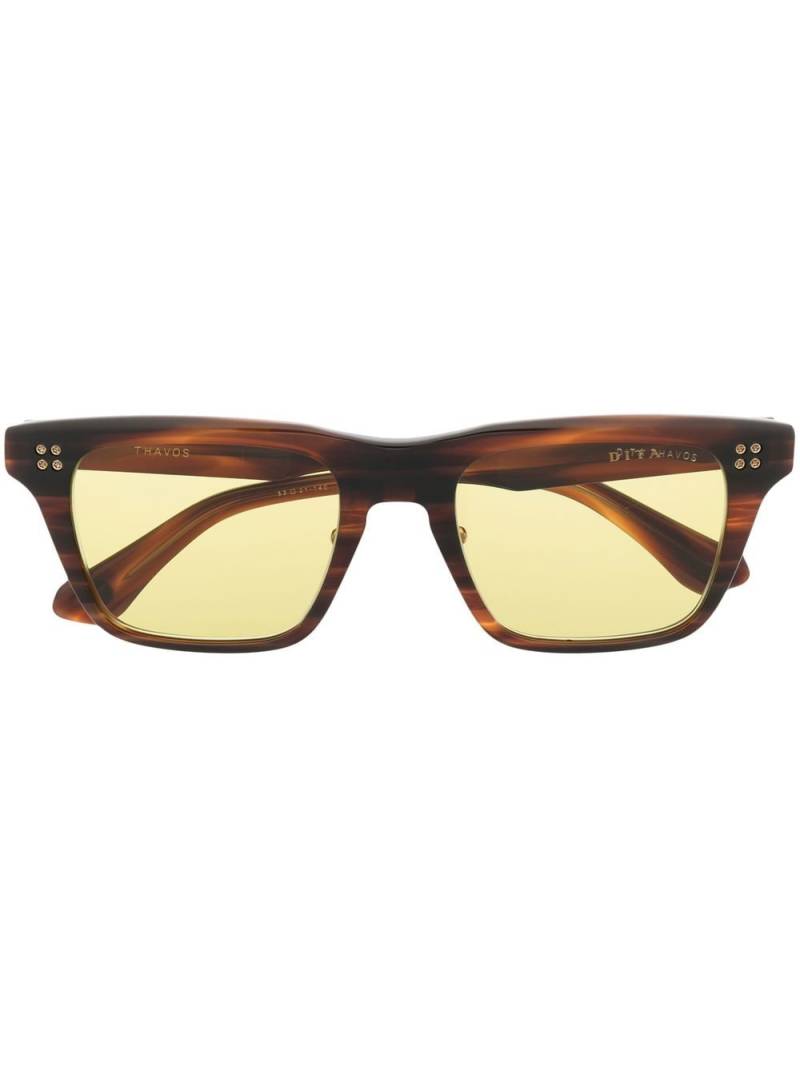 Dita Eyewear Thavos square-frame sunglasses - Brown von Dita Eyewear