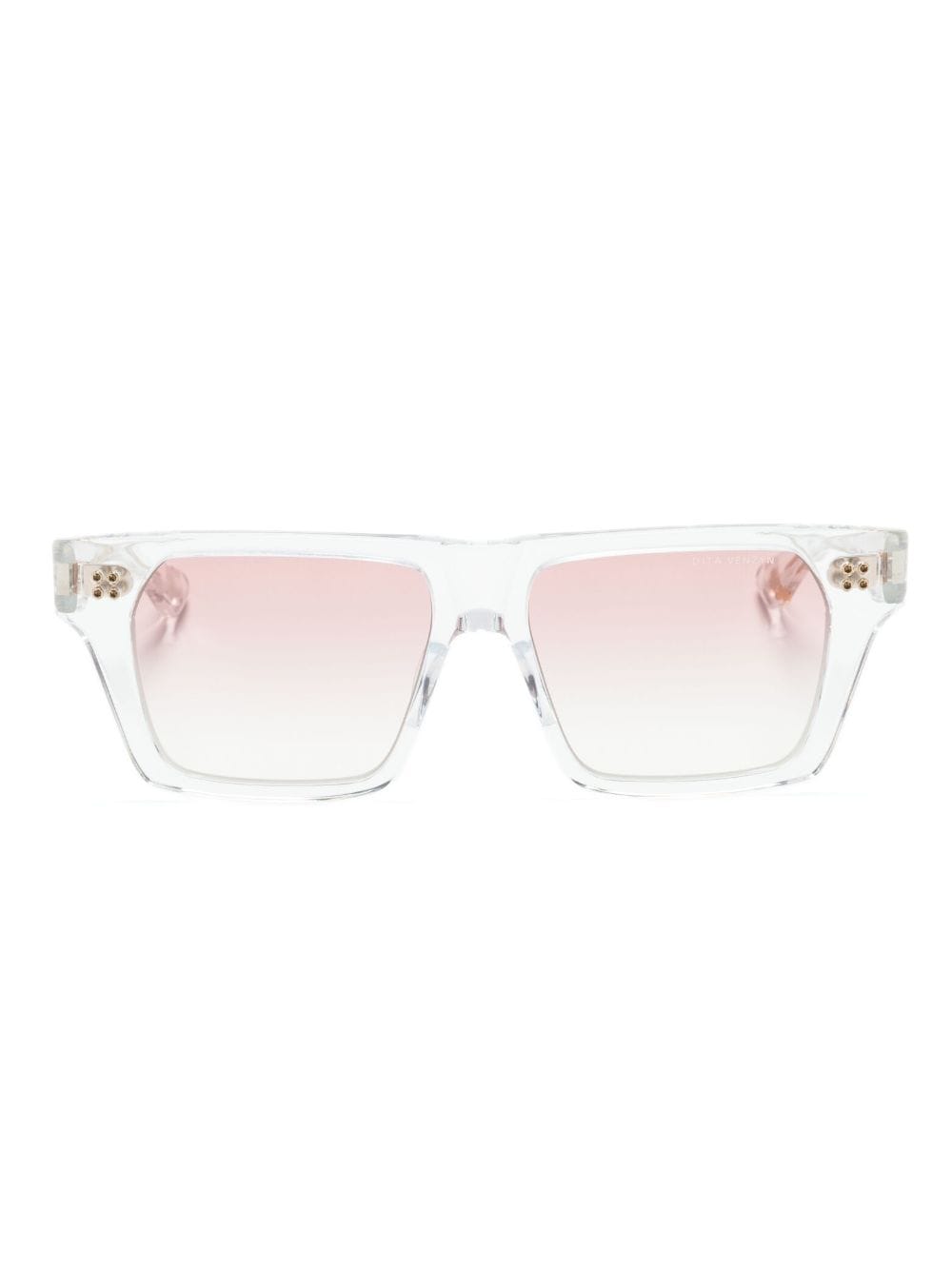 Dita Eyewear logo-print square-frame sunglasses - White von Dita Eyewear
