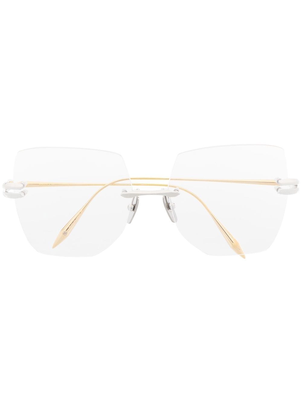 Dita Eyewear oversized square-frame glasses - Gold von Dita Eyewear