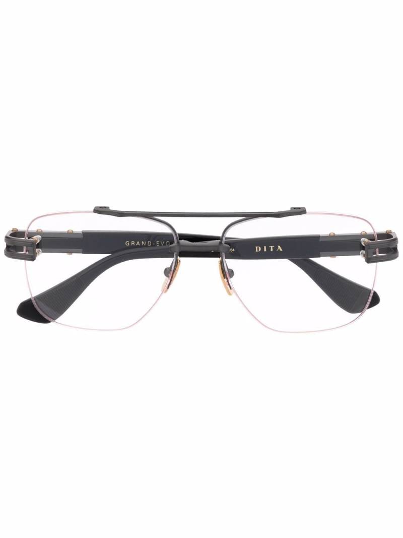 Dita Eyewear pilot-frame glasses - Grey von Dita Eyewear