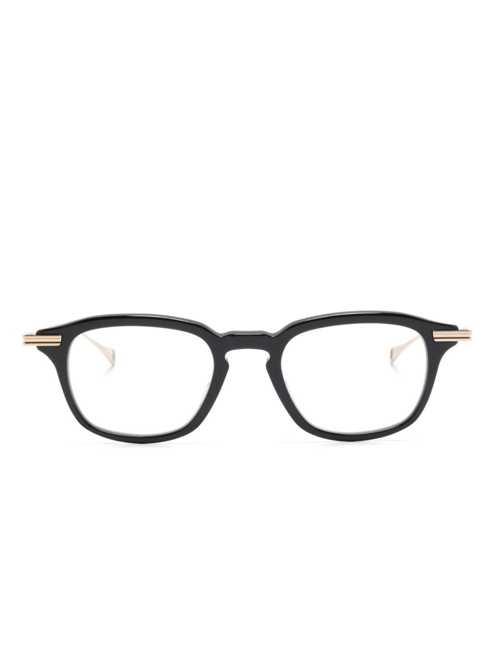 Dita Eyewear square-frame logo-print glasses - Black von Dita Eyewear