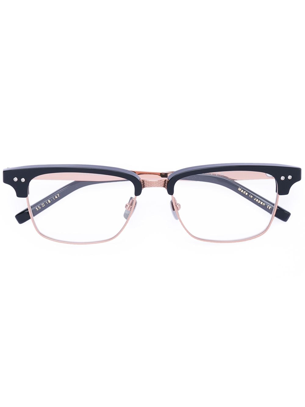 Dita Eyewear square glasses frames - Black von Dita Eyewear