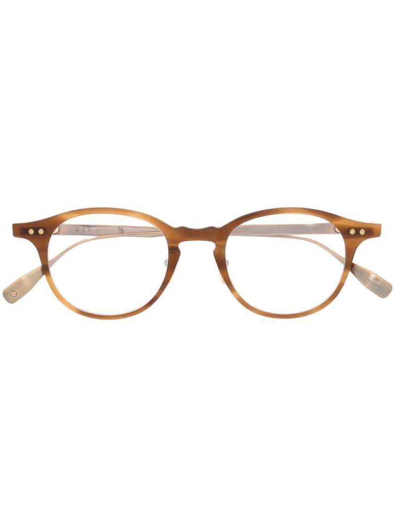 Dita Eyewear tortoiseshell-effect round-frame glasses - Gold von Dita Eyewear