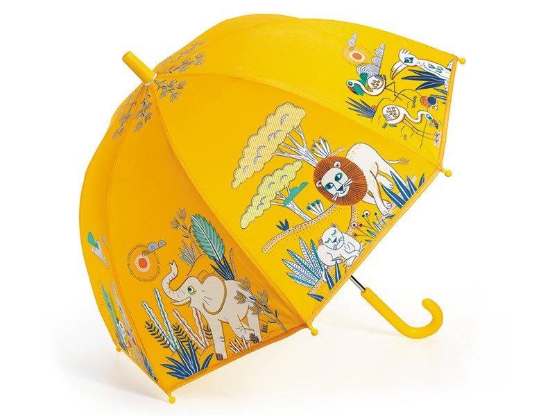 Kinder Regenschirm Stockschirm Mit Niedlichen Motiven Undschönen Farben (gelb) Unisex  ONE SIZE von Djeco