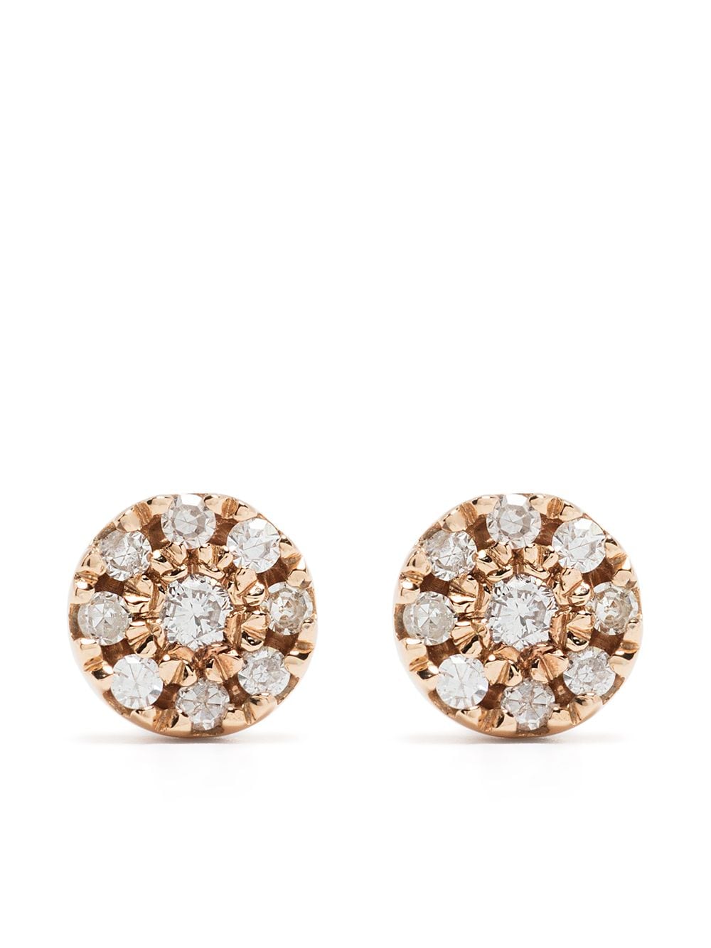 Djula 18kt rose gold diamond Target earrings - Pink von Djula