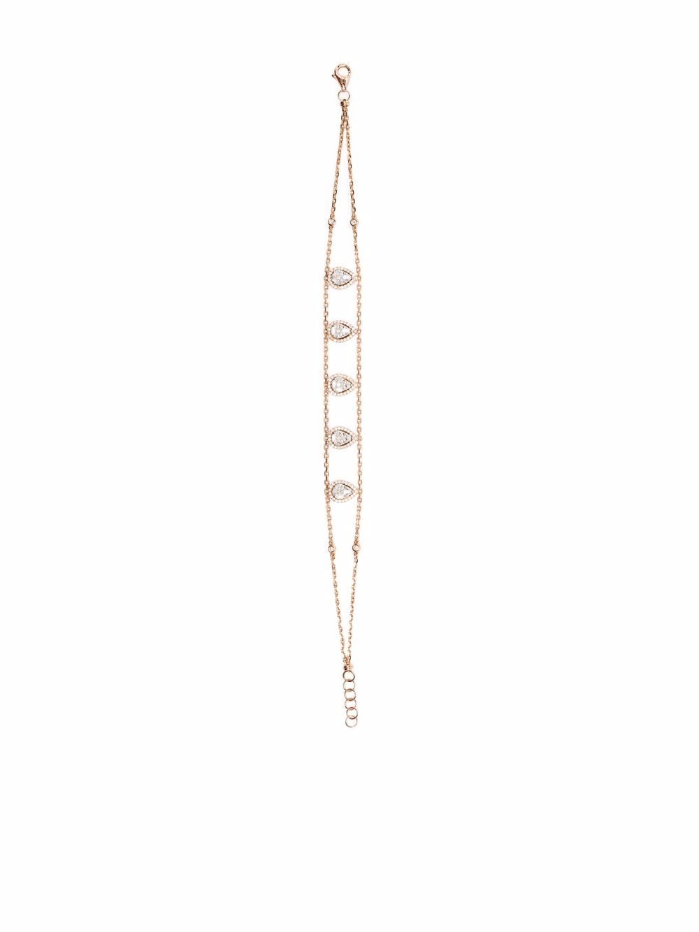 Djula 18kt rose gold tassel diamond bracelet - Pink von Djula