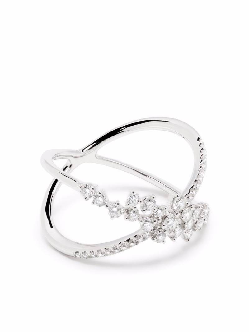 Djula 18kt white gold Fairy Tale cross diamond ring - Silver von Djula