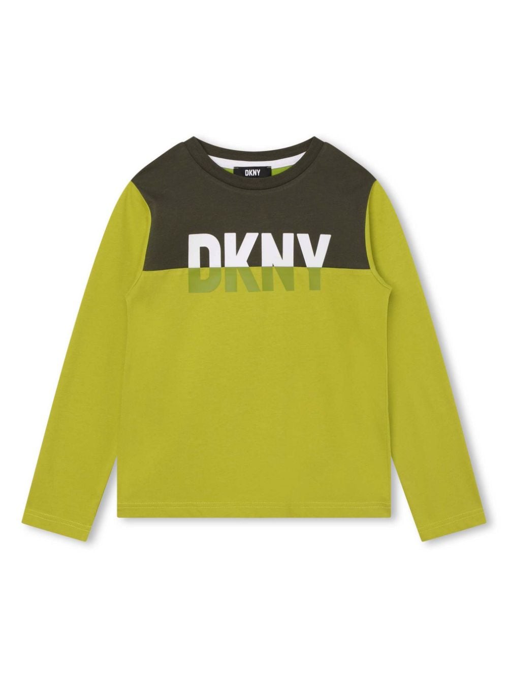 Dkny Kids colour-block logo-print sweatshirt - Green von Dkny Kids