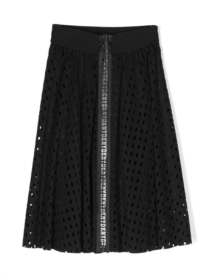 Dkny Kids cut-out pleated skirt - Black von Dkny Kids