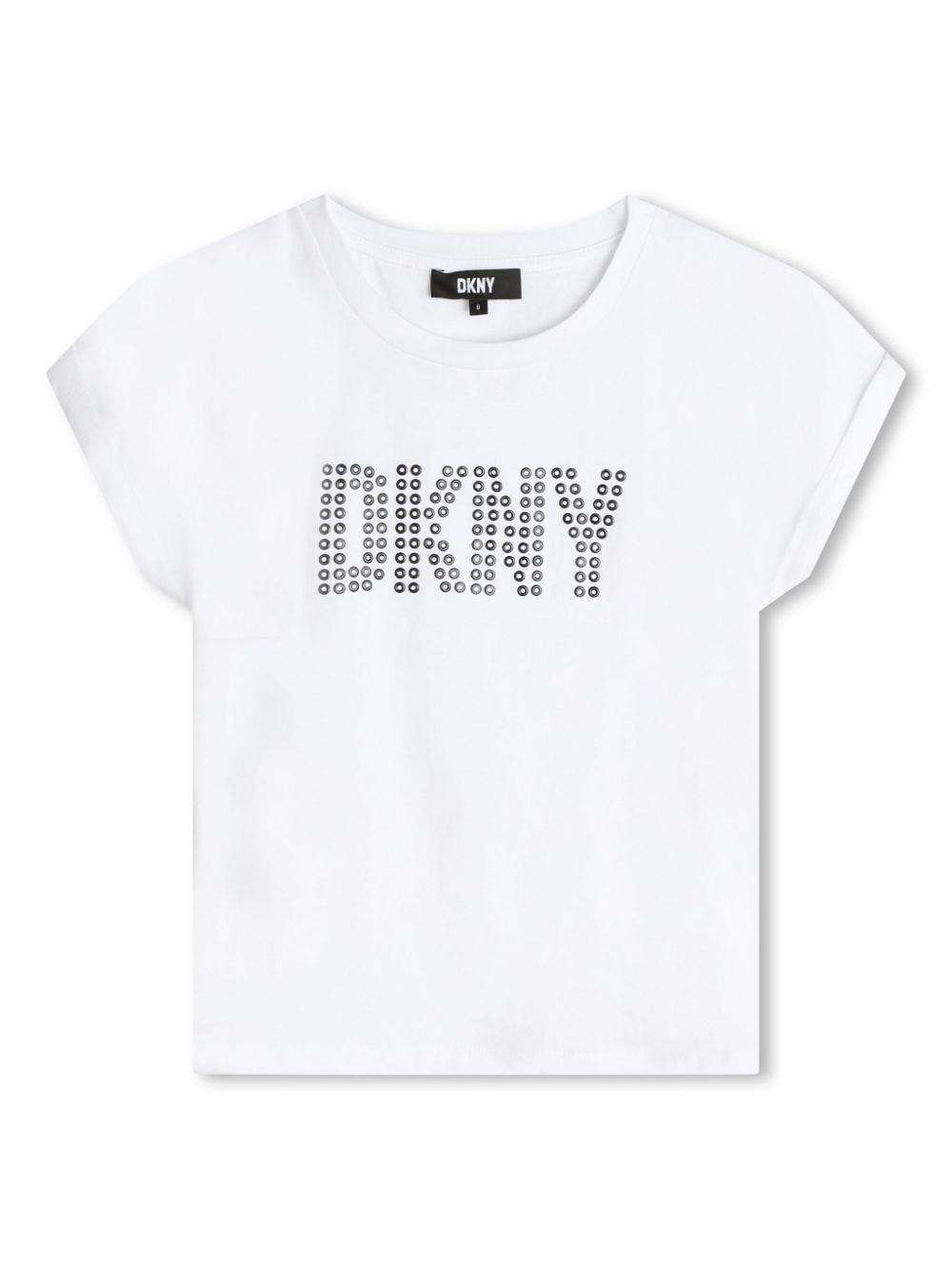 Dkny Kids eyelet-logo cotton T-shirt - White von Dkny Kids