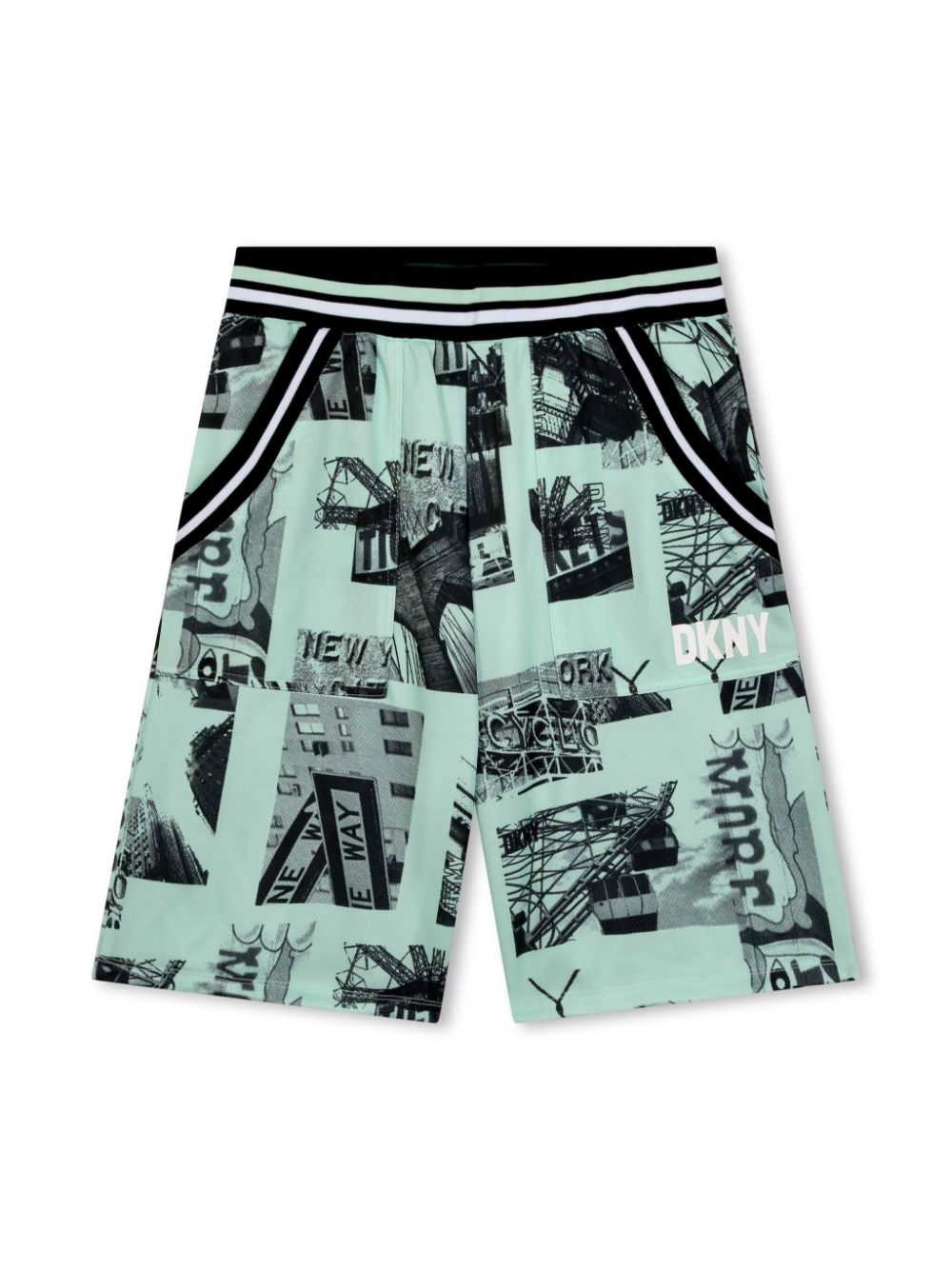 Dkny Kids graphic-print Bermuda shorts - Green von Dkny Kids