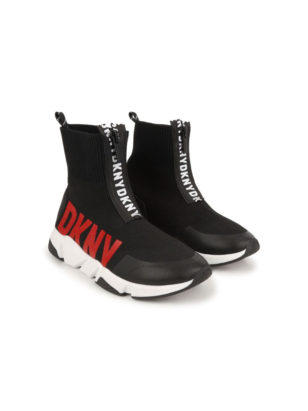 Dkny Kids high-top zip-up sneakers - Black von Dkny Kids