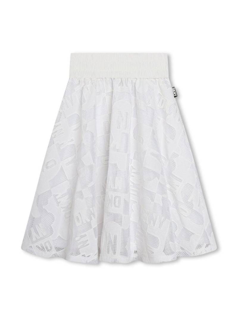 Dkny Kids lace pleated midi skirt - White von Dkny Kids
