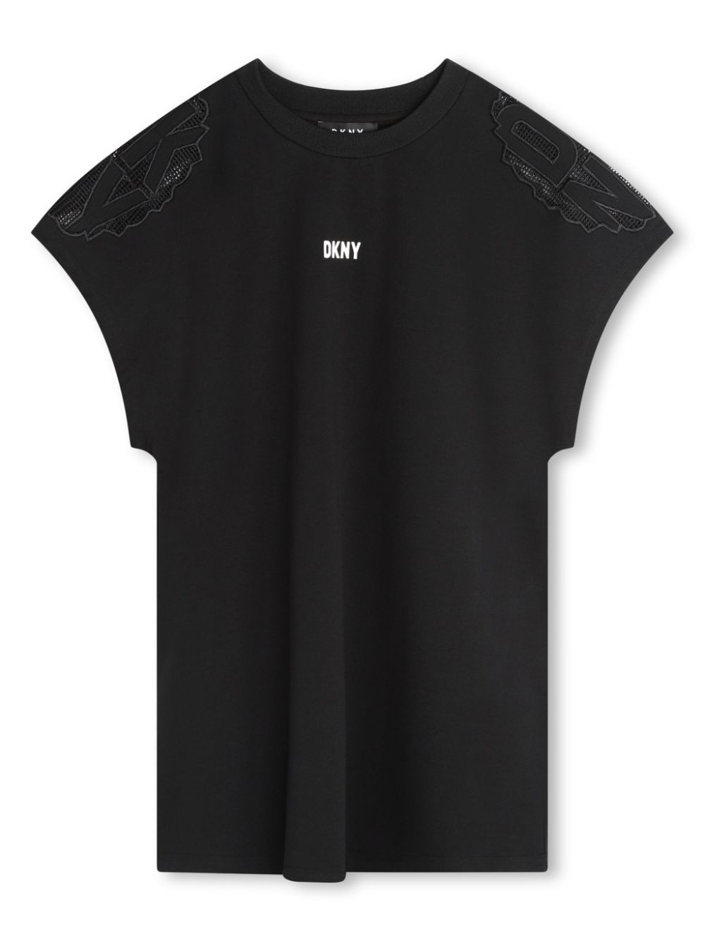Dkny Kids logo-embroidered short-sleeve dress - Black von Dkny Kids