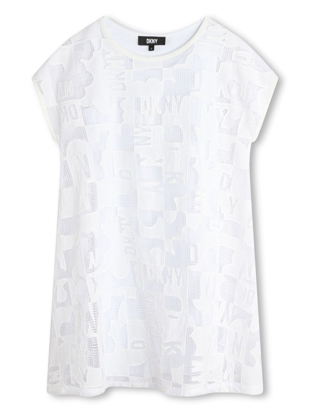 Dkny Kids logo-jacquard sleeveless dress - White von Dkny Kids