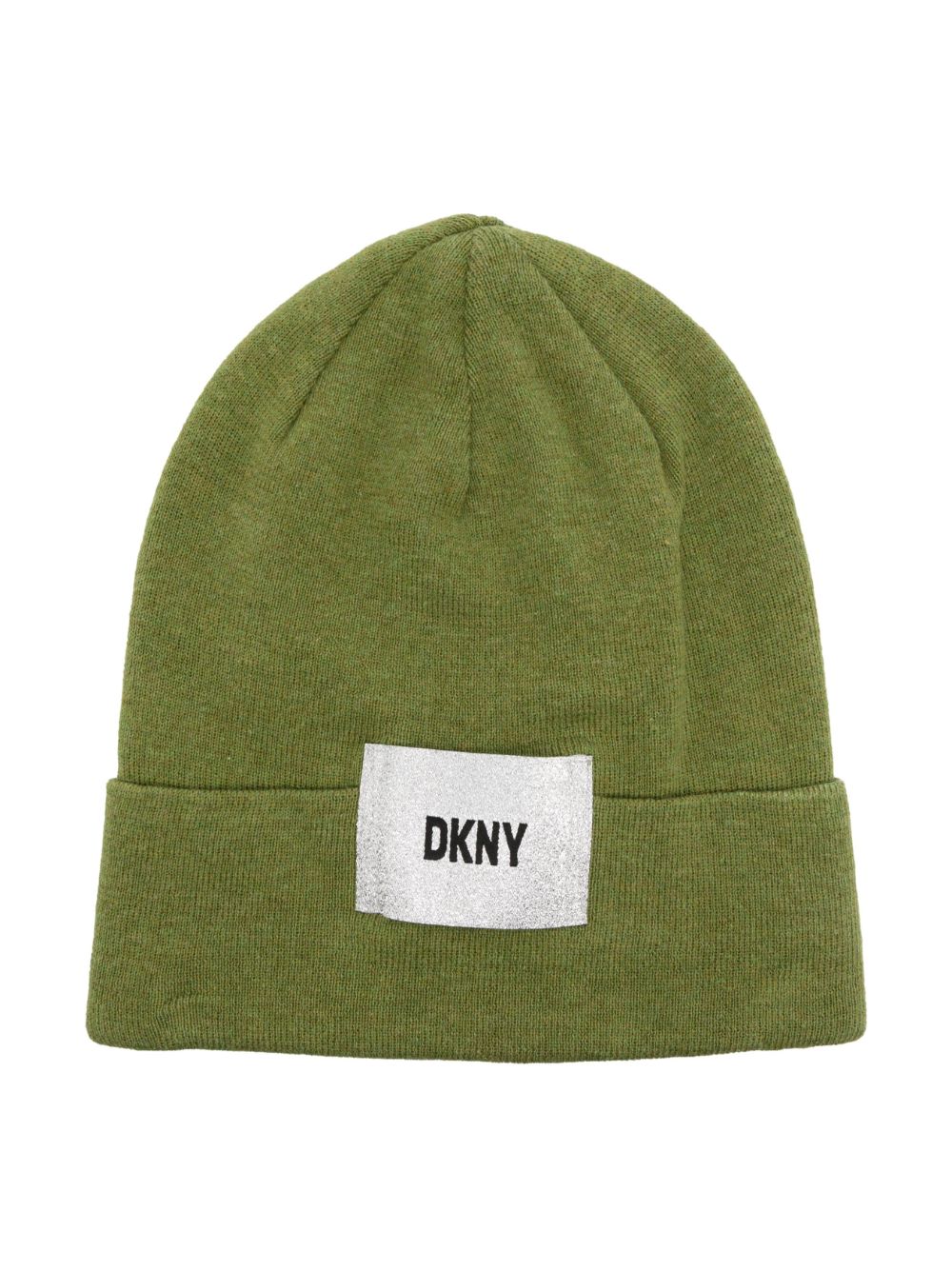 Dkny Kids logo-patch beanie - Green von Dkny Kids