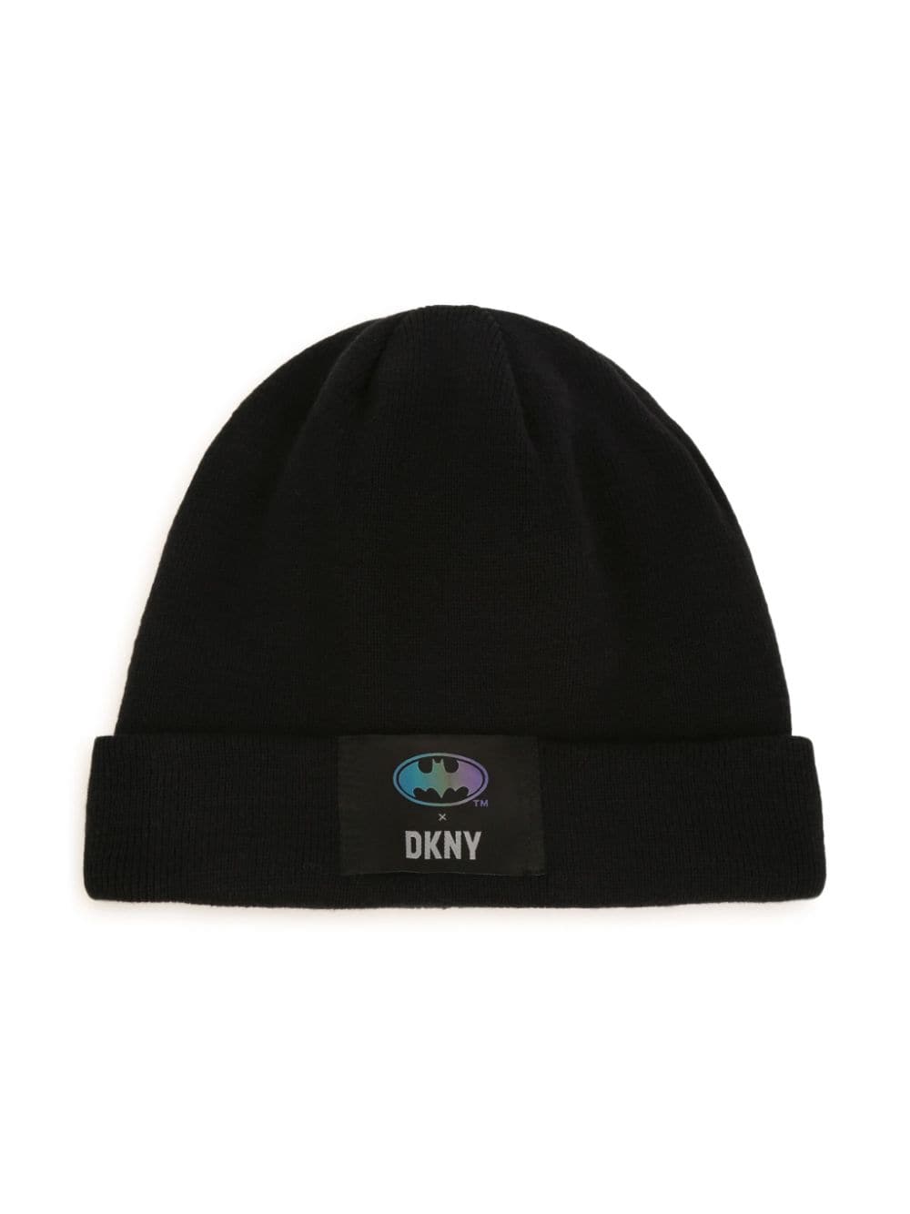 Dkny Kids logo-patch cotton beanie - Black von Dkny Kids