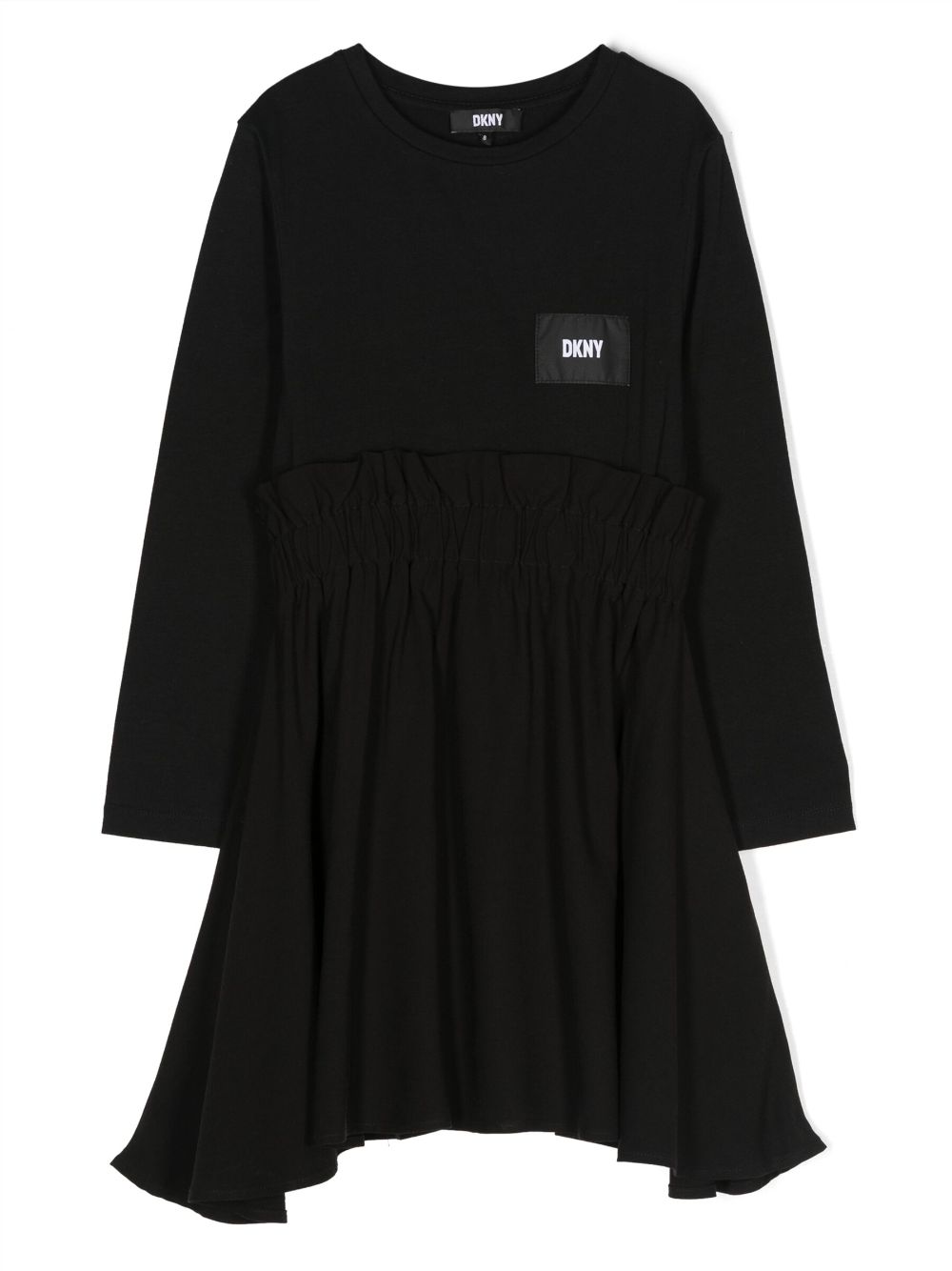 Dkny Kids logo-patch cotton dress - Black von Dkny Kids