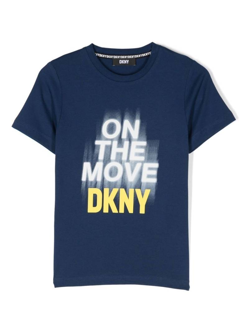 Dkny Kids logo-print T-shirt - Blue von Dkny Kids