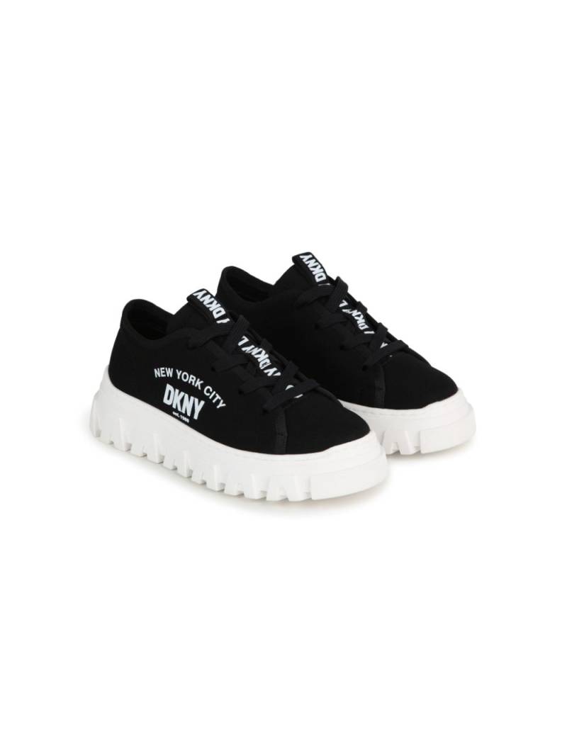 Dkny Kids logo-print canvas sneakers - Black von Dkny Kids