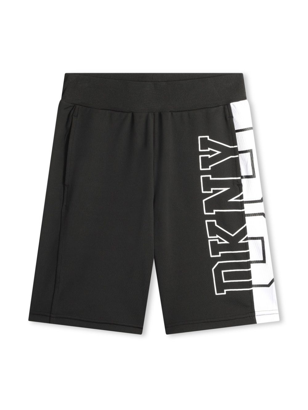 Dkny Kids logo-print colour-block Bermuda shorts - Black von Dkny Kids