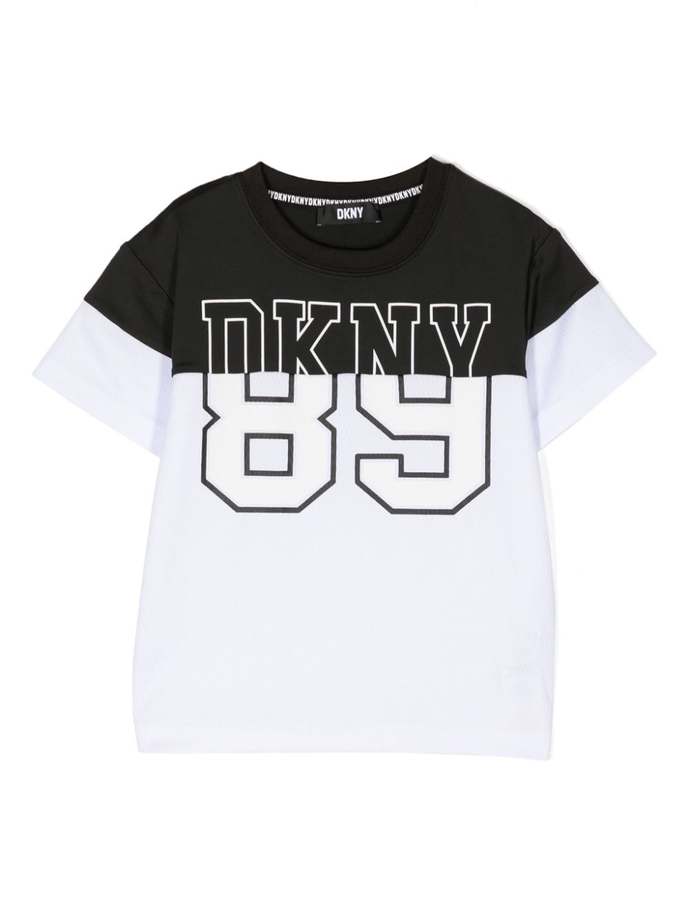 Dkny Kids logo-print colour-block T-shirt - Black von Dkny Kids