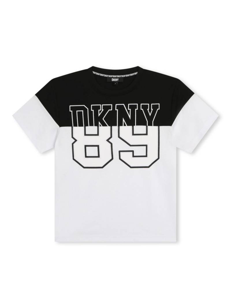 Dkny Kids logo-print colour-block T-shirt - White von Dkny Kids