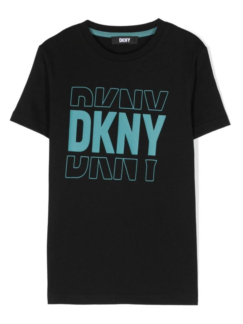 Dkny Kids logo-print cotton-blend T-shirt - Black von Dkny Kids