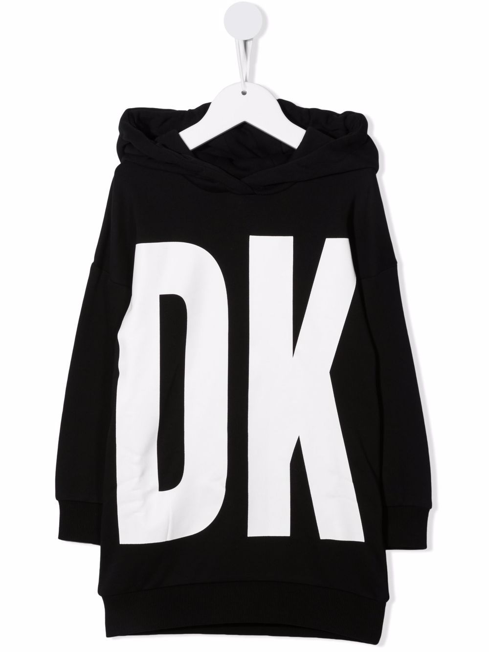 Dkny Kids logo-print hooded jumper dress - Black von Dkny Kids
