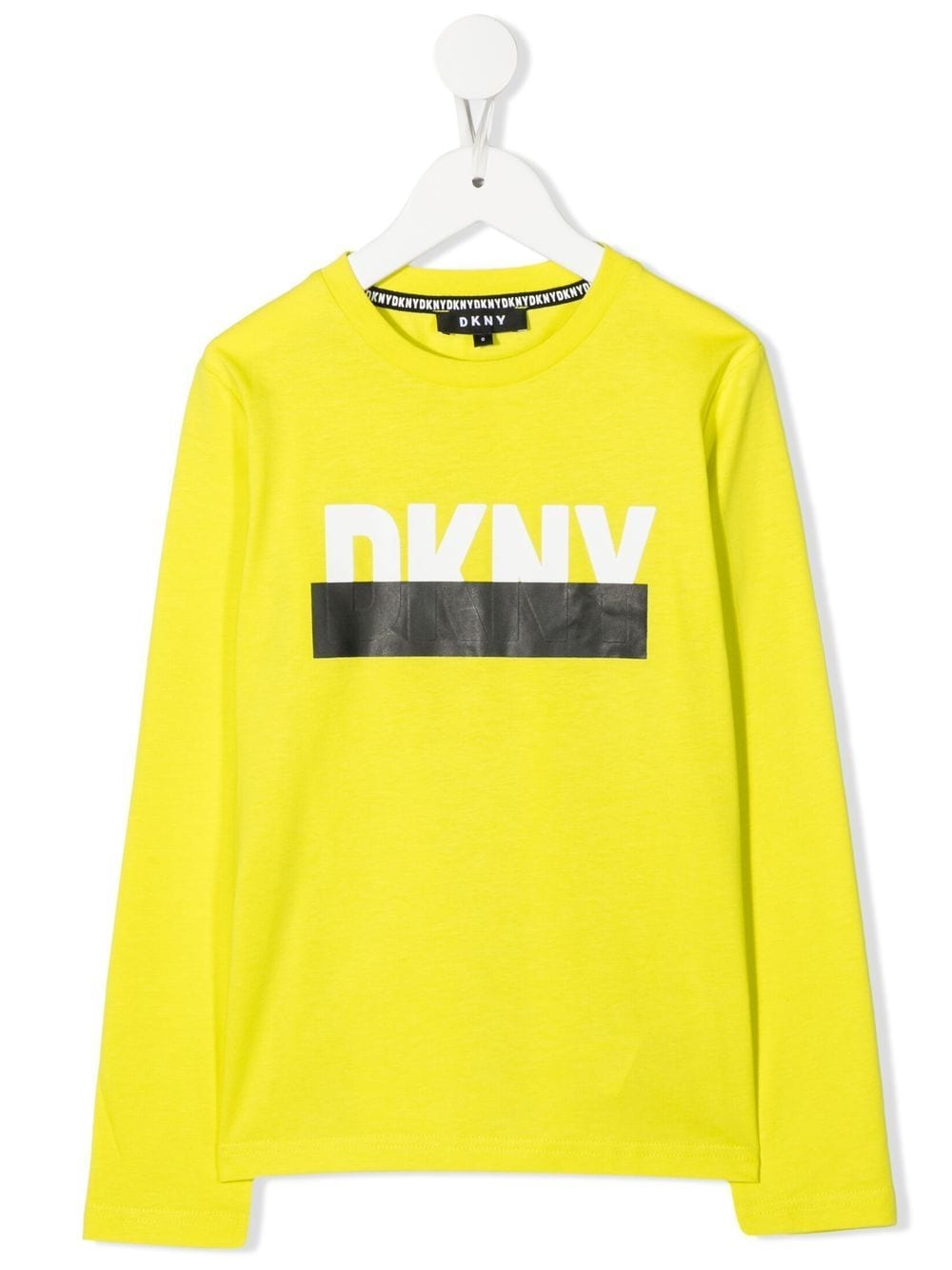 Dkny Kids logo-print long-sleeve T-shirt - Yellow von Dkny Kids