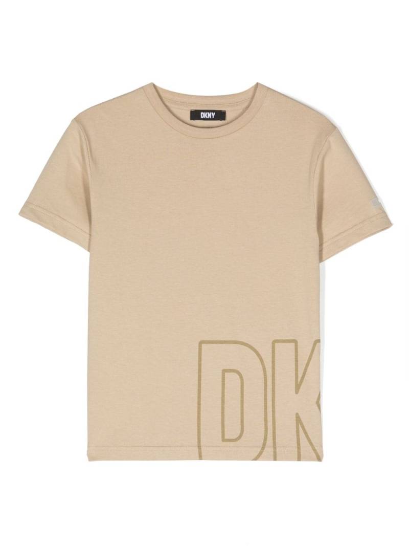 Dkny Kids logo-print organic-cotton T-shirt - Neutrals von Dkny Kids