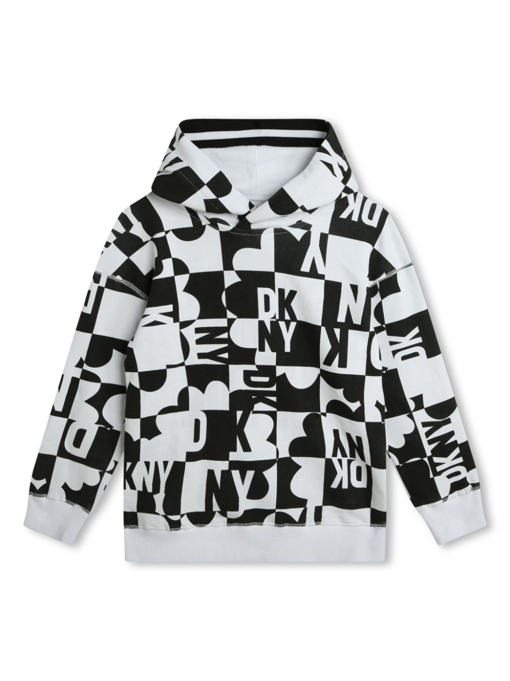 Dkny Kids logo-print reversible cotton hoodie - Black von Dkny Kids