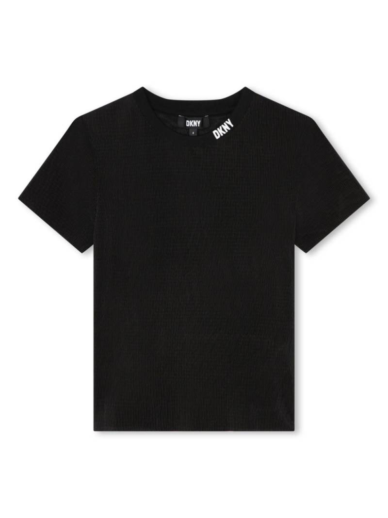 Dkny Kids logo-print ribbed T-shirt - Black von Dkny Kids