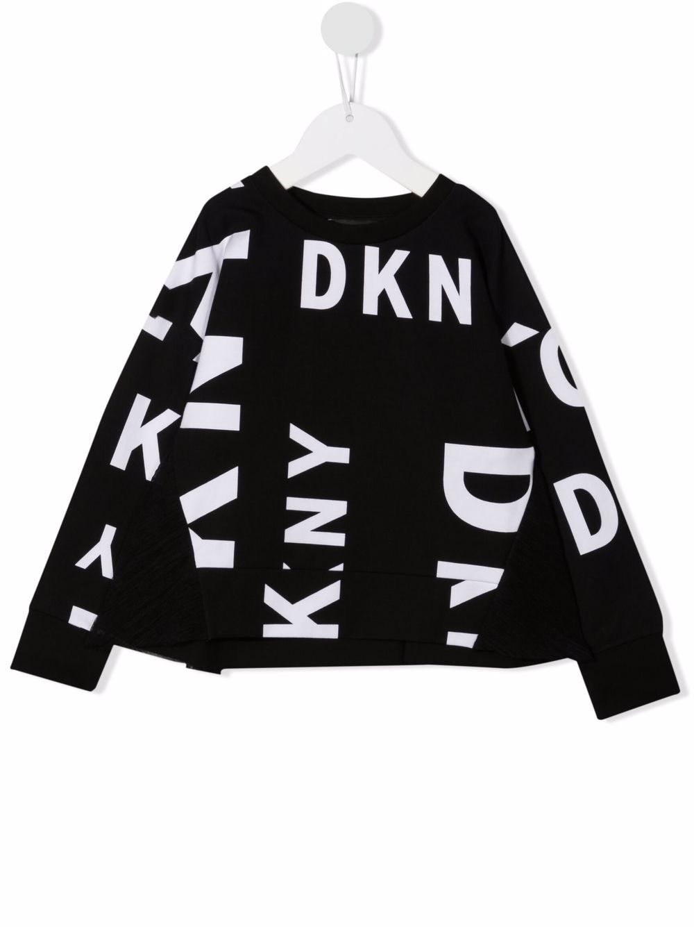 Dkny Kids logo-print ruffle sweatshirt - Black von Dkny Kids