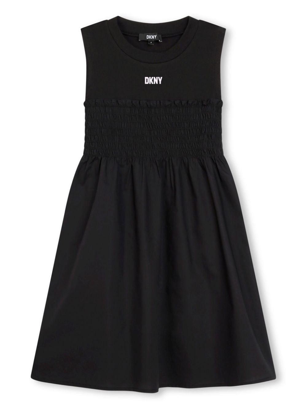 Dkny Kids logo-print smocked dress - Black von Dkny Kids