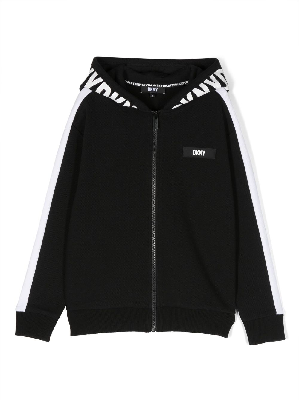 Dkny Kids logo-print zip-up hoodie - Black von Dkny Kids