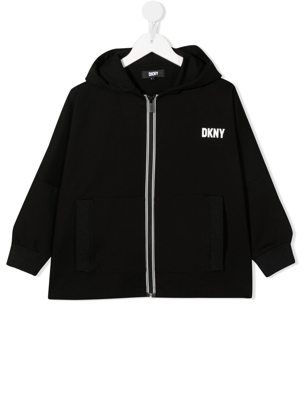Dkny Kids logo-print zipped hoodie - Black von Dkny Kids