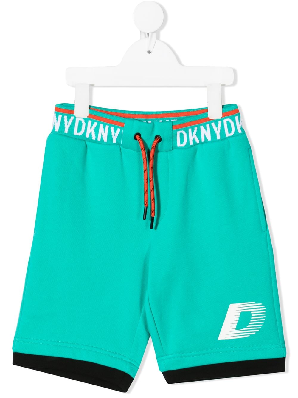 Dkny Kids logo-tape cotton bermuda shorts - Green von Dkny Kids