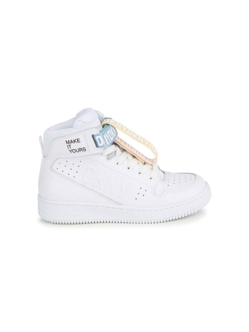 Dkny Kids logo-tape high-top sneakers - White von Dkny Kids