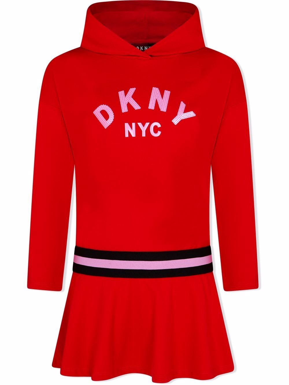 Dkny Kids sequined hooded dress - Red von Dkny Kids