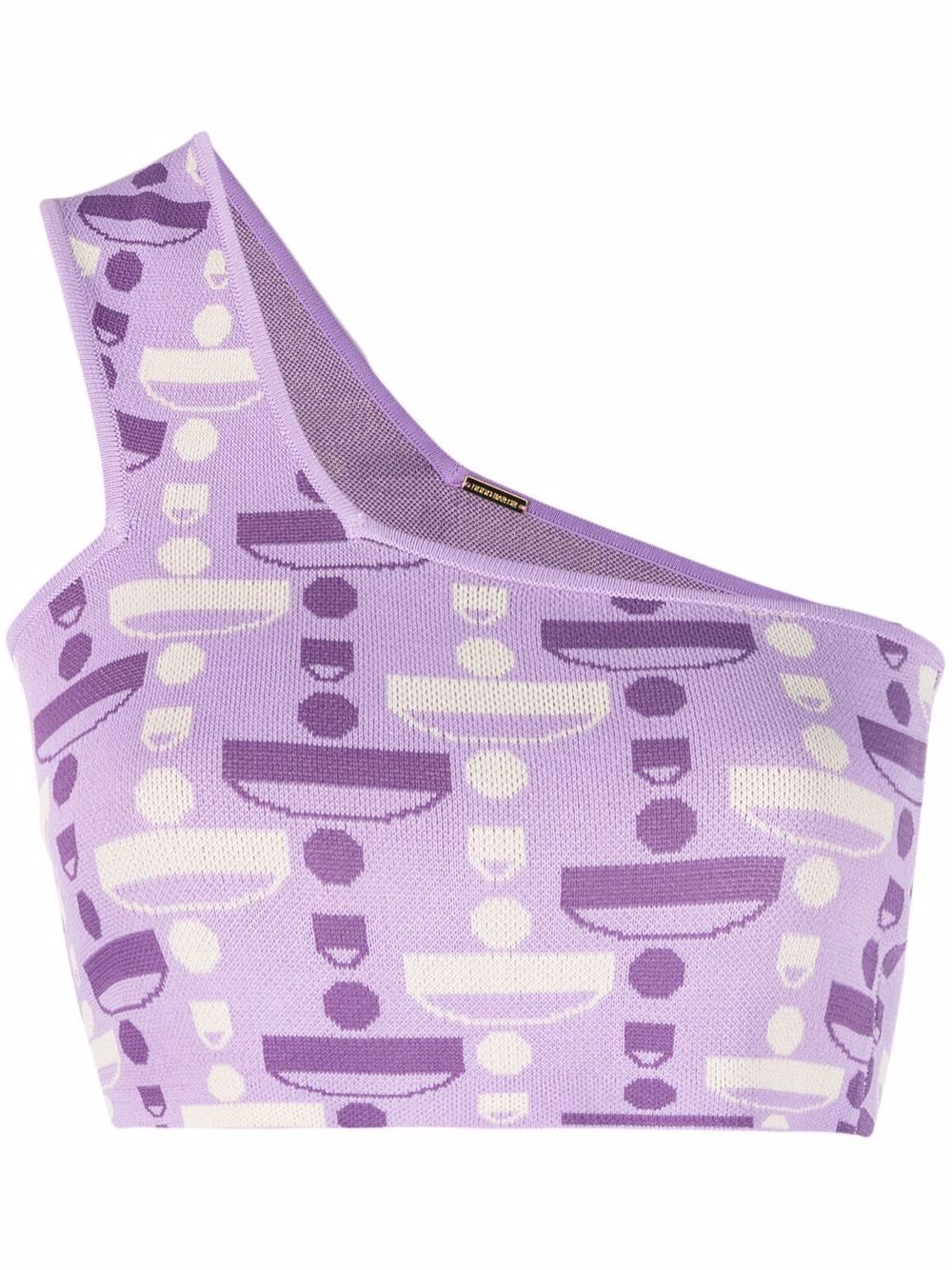 Dodo Bar Or one-shoulder cropped pattern top - Purple von Dodo Bar Or