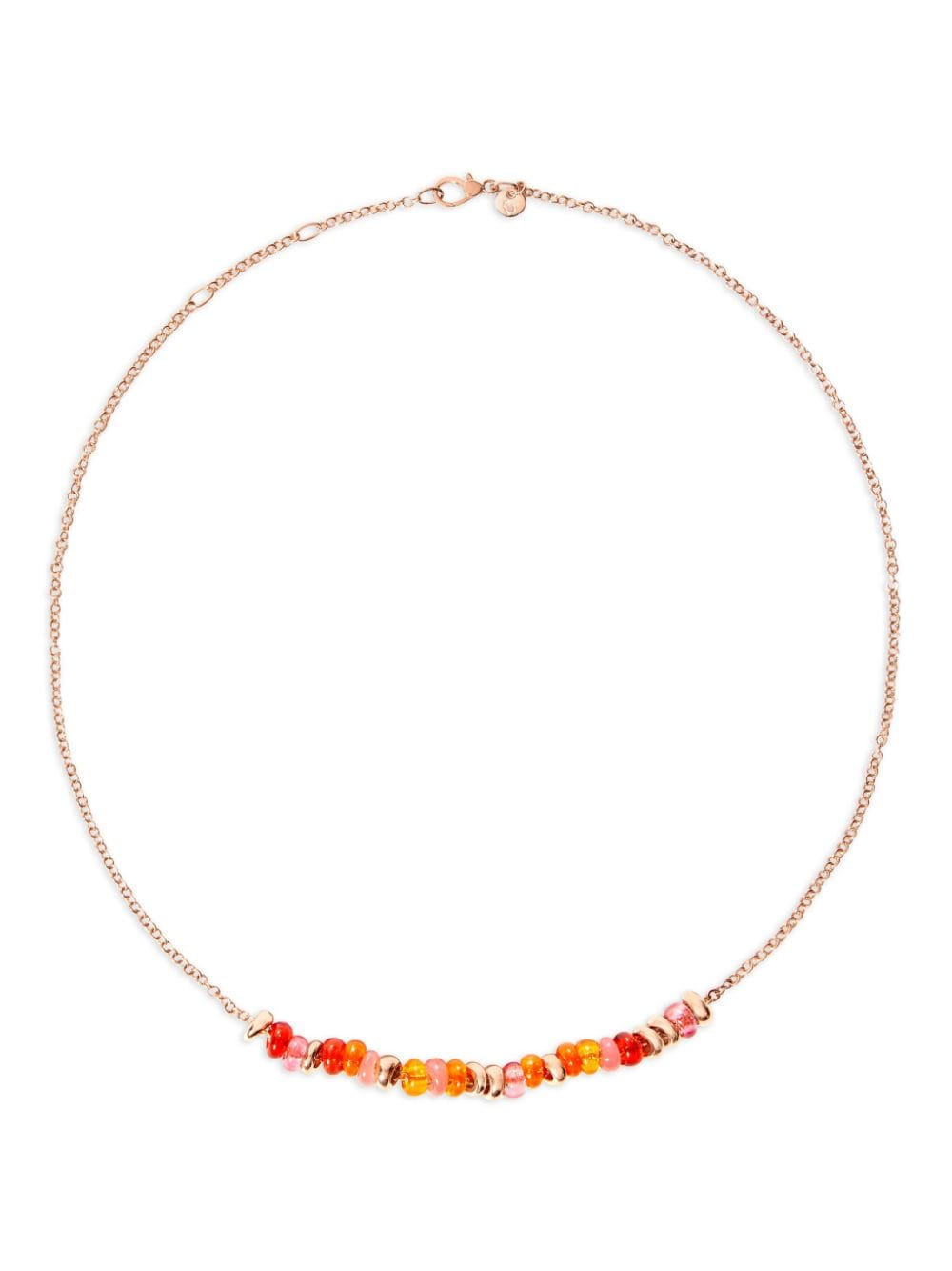 Dodo 18kt rose gold-plated sterling silver Rondelle beaded necklace - Orange von Dodo