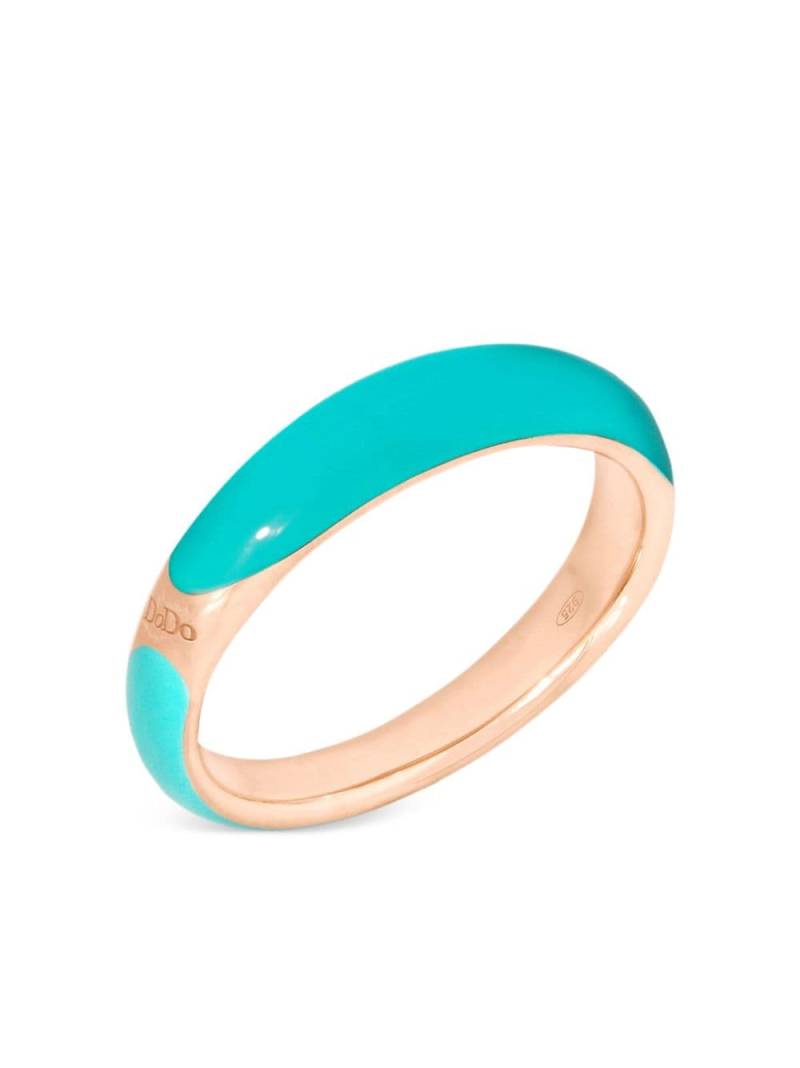 Dodo 18kt rose gold-plated sterling silver Rondelle enamel bangle - Blue von Dodo