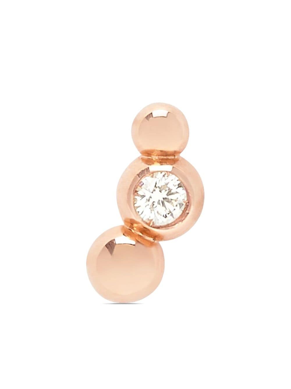 Dodo 9kt rose gold Bollicine diamond earring von Dodo