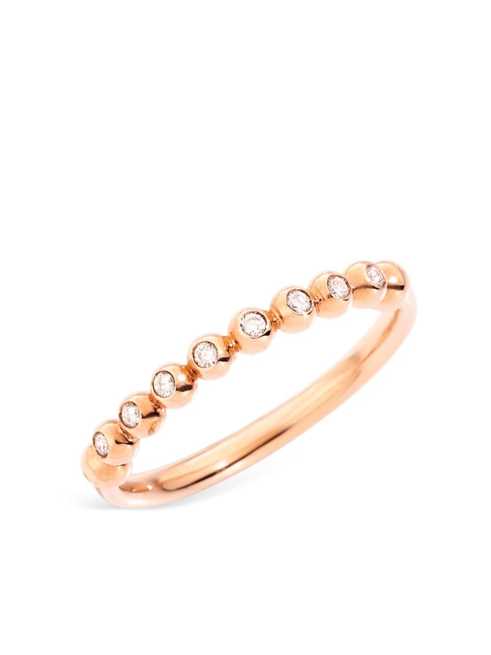 Dodo 9kt rose gold Bollicine diamond ring von Dodo