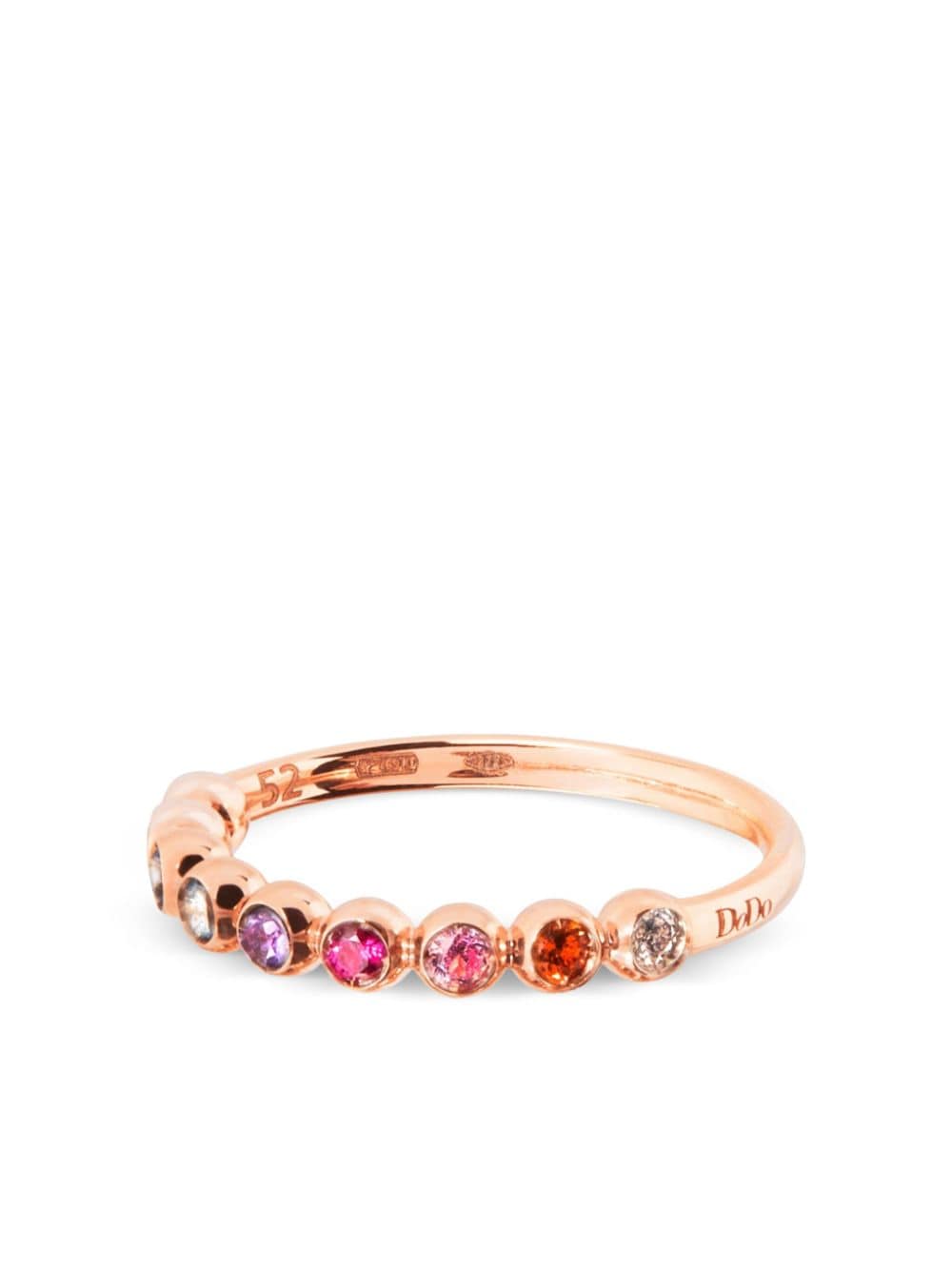 Dodo 9kt rose gold Bollicine gemstone ring von Dodo